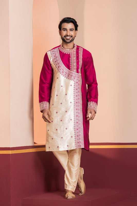 Raw Silk Side Neck Joint Panel