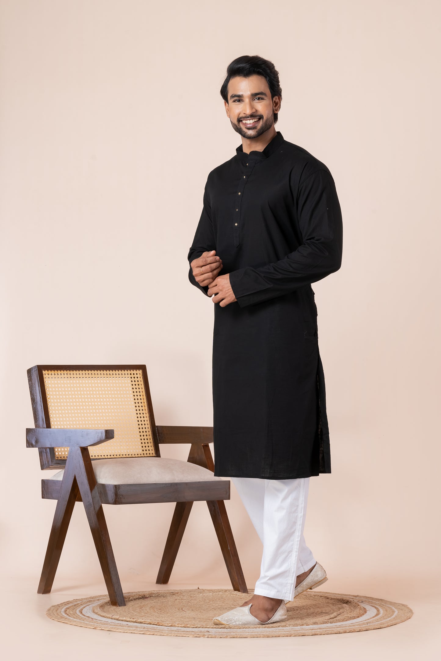 Blend Cotton Solid kurta