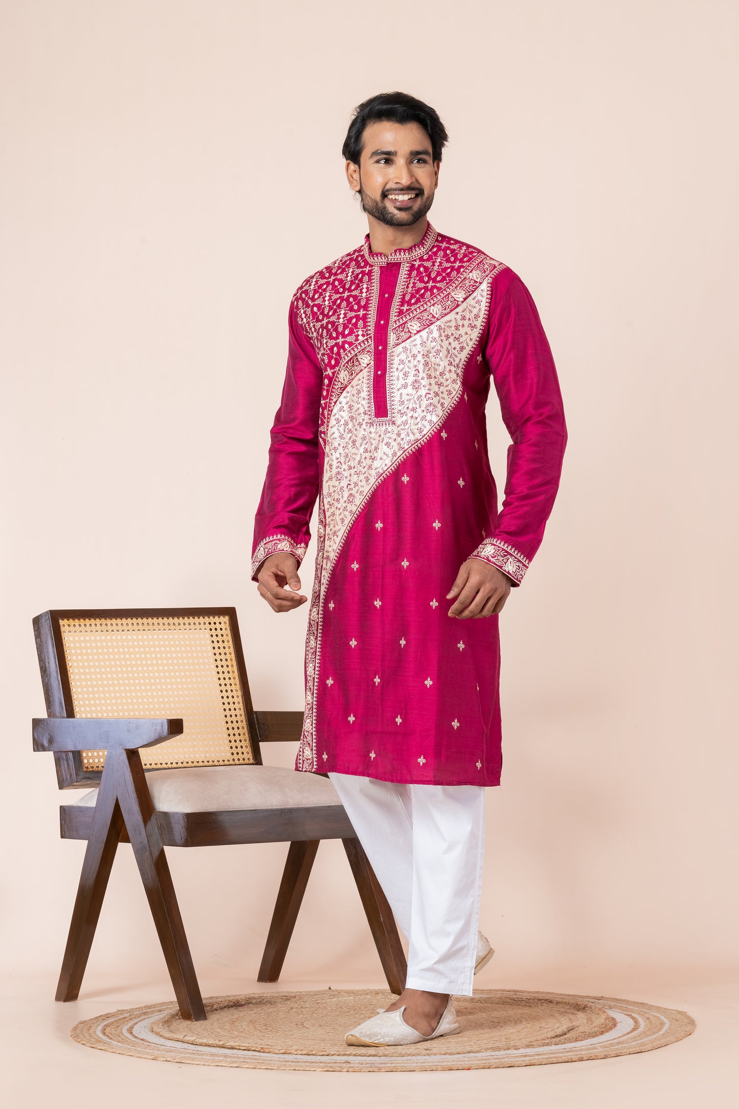 Raw Silk Leaf Embroidery