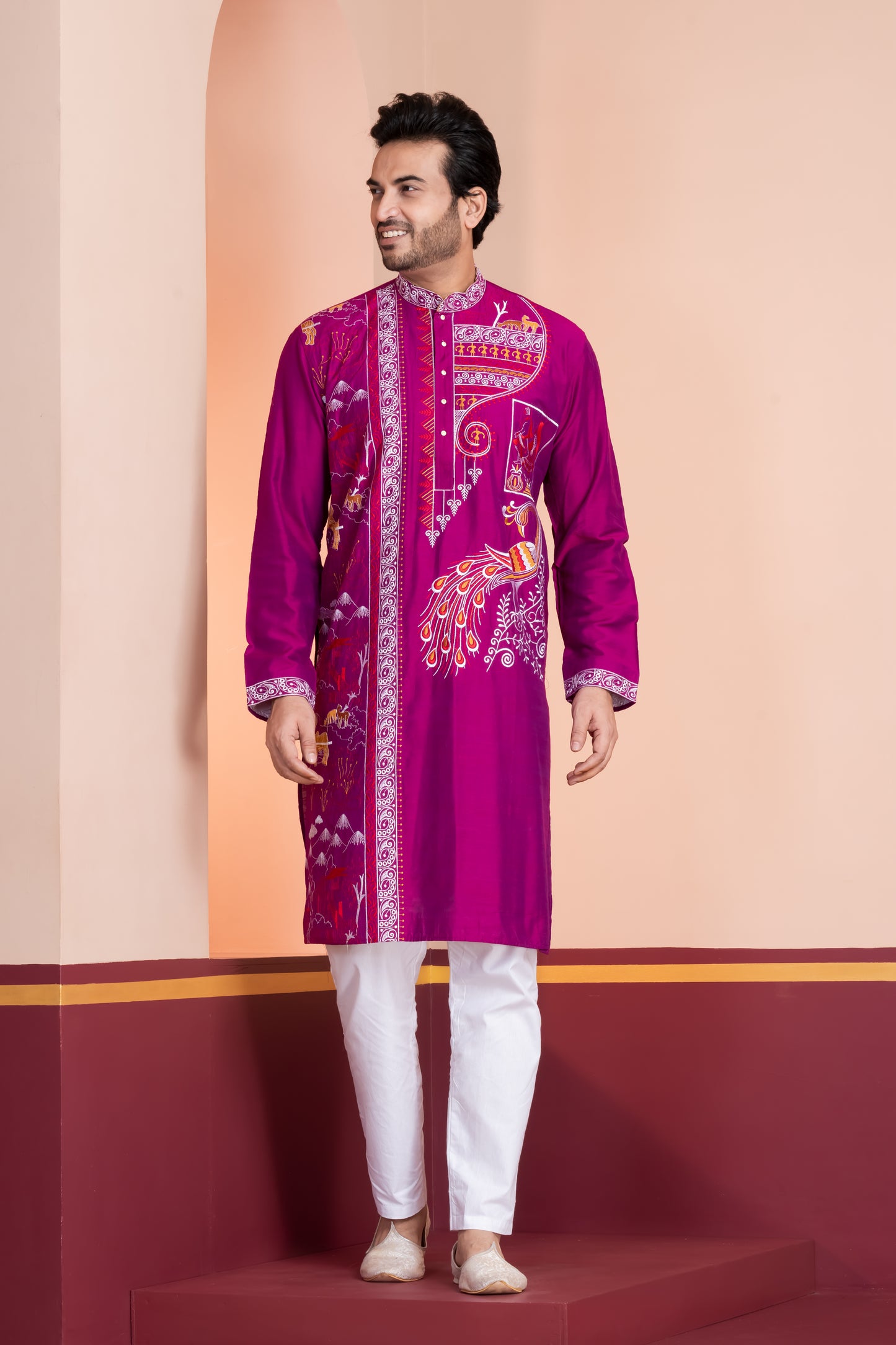 Raw Silk , Hand Woven Embroidery