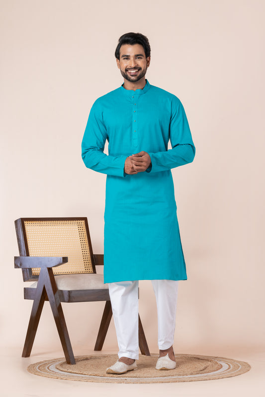 Blend Cotton Solid kurta