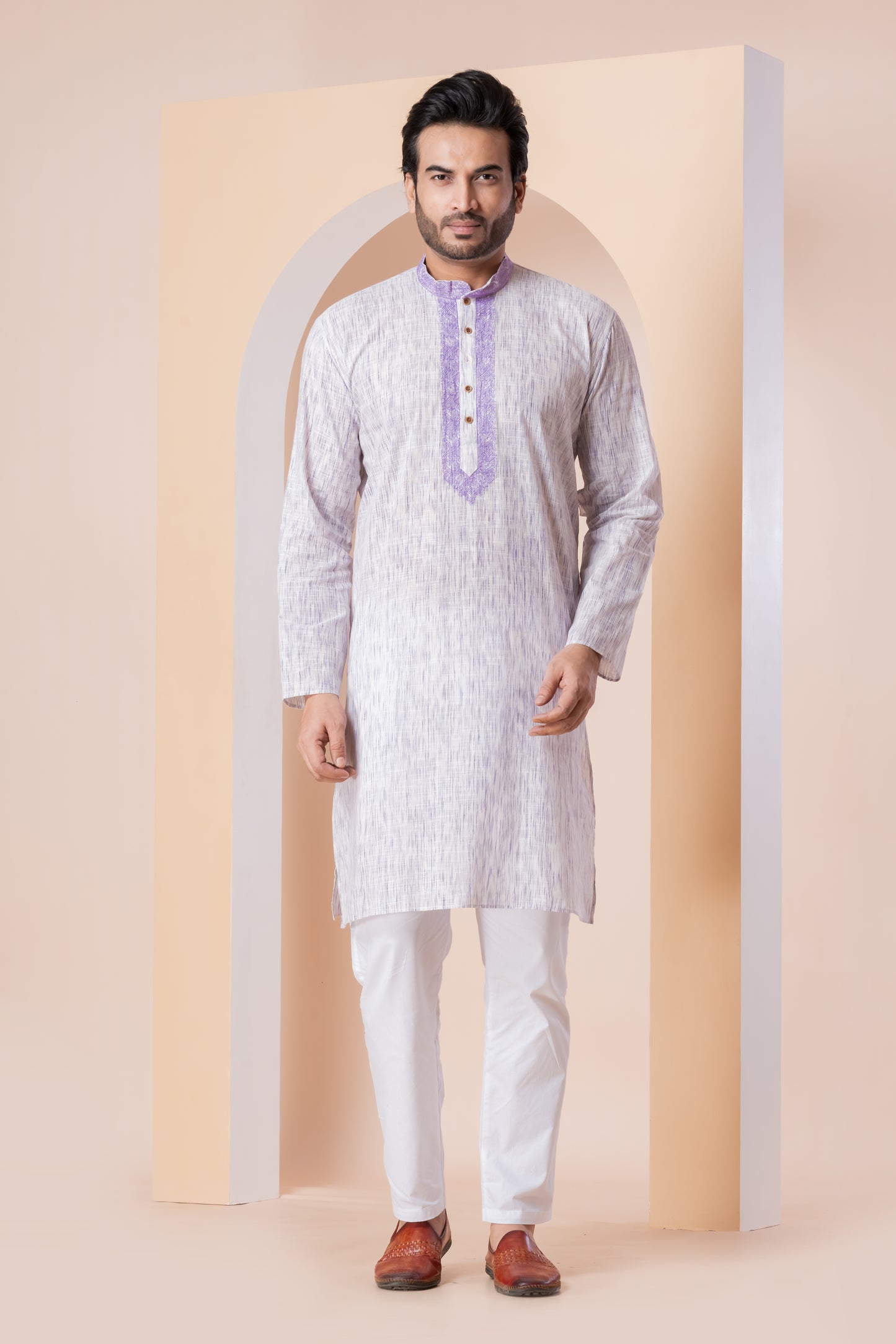 Handloom Locket Embroidery (Purple)